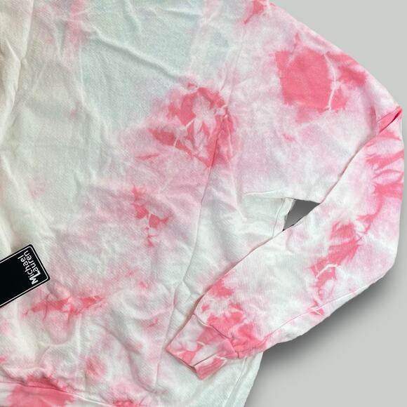 MICHAEL LAUREN NWT SWANSON BOHO HIPPIE TIE DYE CUTOUT SWEATSHIRT PINK XS - Picture 4 of 10